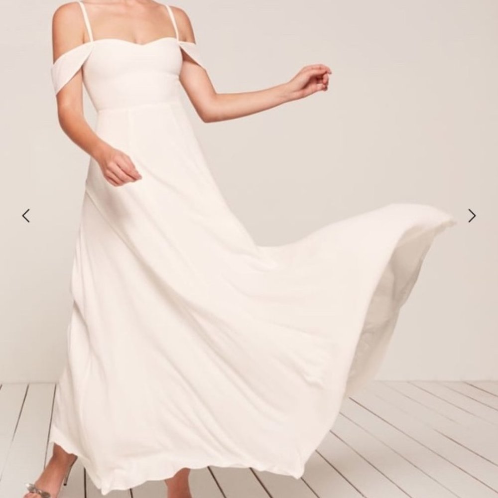 Reformation Poppy Dress - Ivory Size 0 - NWT